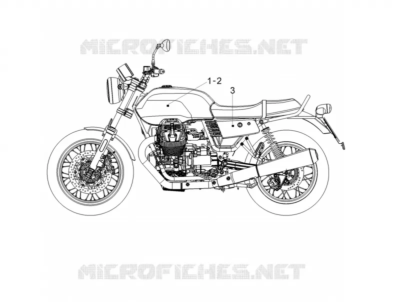 Décalco MOTO GUZZI MOTO-GUZZI-MOTORCYCLES 750 V7 2017  V7 III Anniversario e4