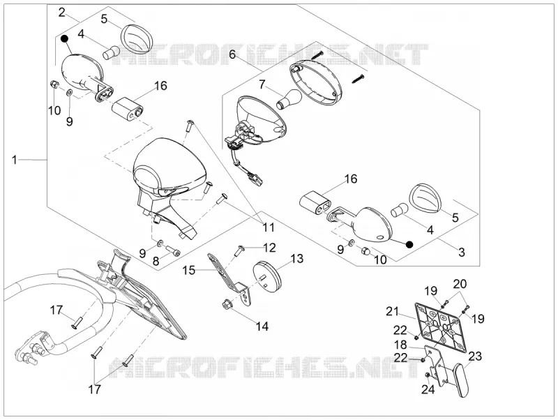 Feux arriere MOTO GUZZI MOTO-GUZZI-MOTORCYCLES 750 V7 2017  V7 III Anniversario e4