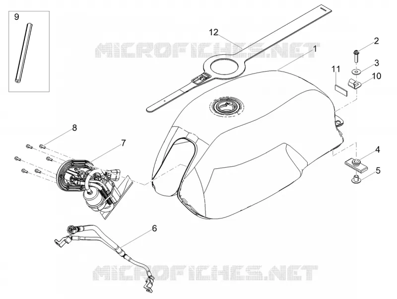 Réservoir essence MOTO GUZZI MOTO-GUZZI-MOTORCYCLES 750 V7 2017  V7 III Racer e4