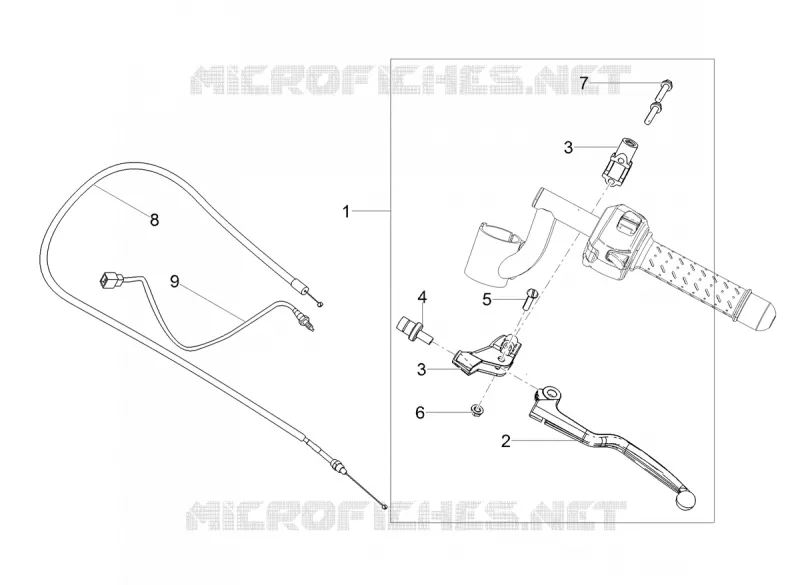 Commande embrayage MOTO GUZZI MOTO-GUZZI-MOTORCYCLES 750 V7 2017  V7 III Racer e4