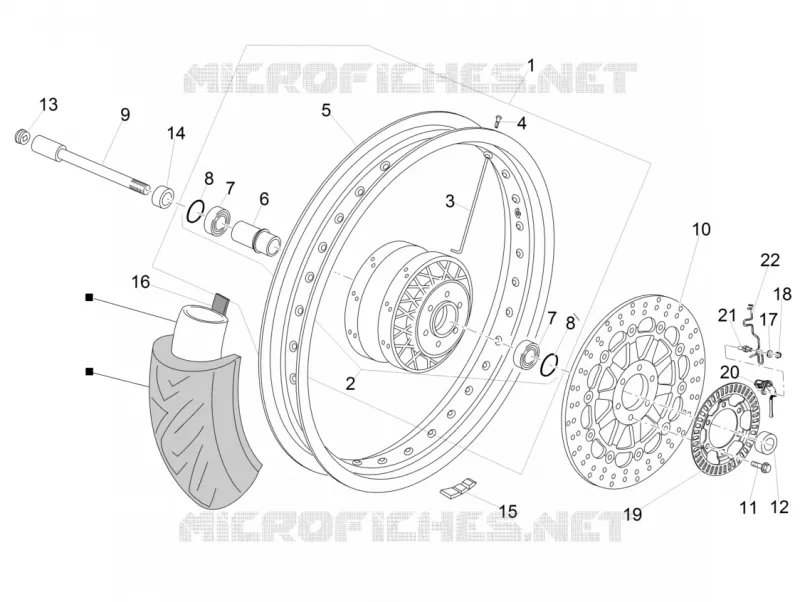 Roue Av. I MOTO GUZZI MOTO-GUZZI-MOTORCYCLES 750 V7 2015  V7 II Special ABS