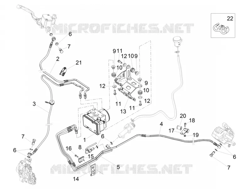Système frein ABS MOTO GUZZI MOTO-GUZZI-MOTORCYCLES 750 V7 2016  V7 II Stone ABS