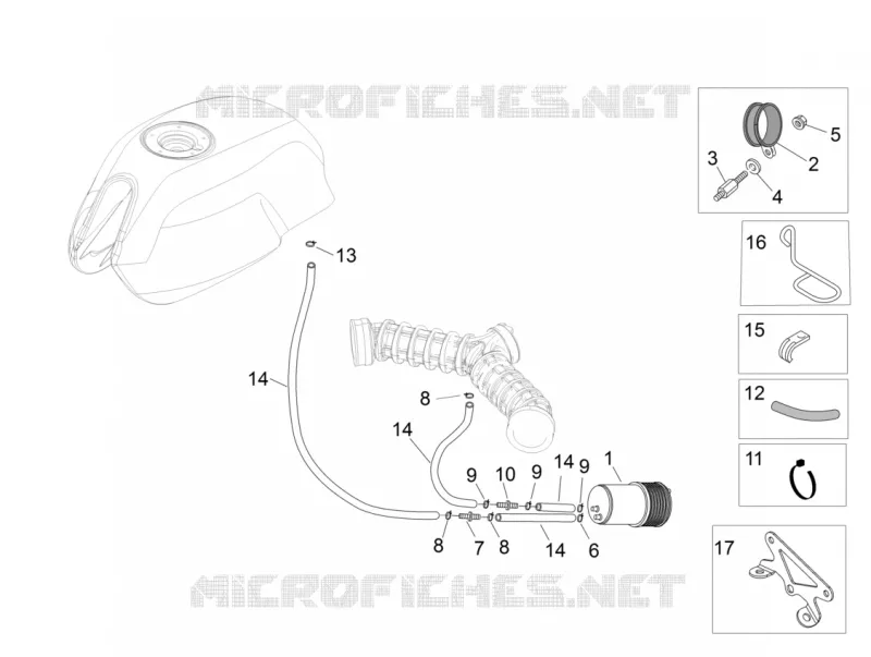 Sys.récup.vap.ess. MOTO GUZZI MOTO-GUZZI-MOTORCYCLES 750 V7 2016  V7 II Stornello ABS
