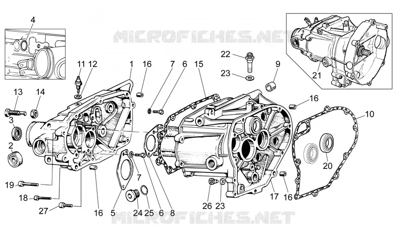 Carter de boîte vitesses MOTO GUZZI MOTO-GUZZI-MOTORCYCLES 750 V7 2012  V7 Racer
