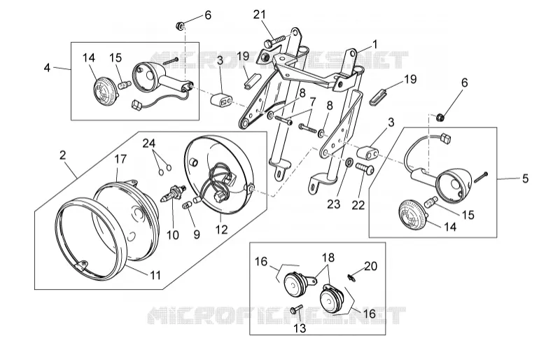 Feux avant MOTO GUZZI MOTO-GUZZI-MOTORCYCLES 750 V7 2013  V7 Racer
