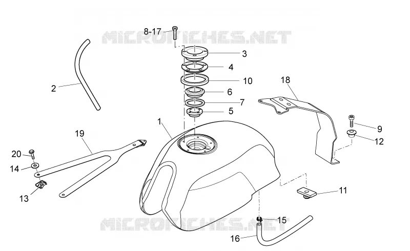 Réservoir essence MOTO GUZZI MOTO-GUZZI-MOTORCYCLES 750 V7 2015  V7 Racer