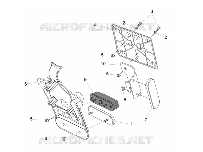 Carrosserie arriére II- Porte-plaque MOTO GUZZI MOTO-GUZZI-MOTORCYCLES 750 V7 2015  V7 Special