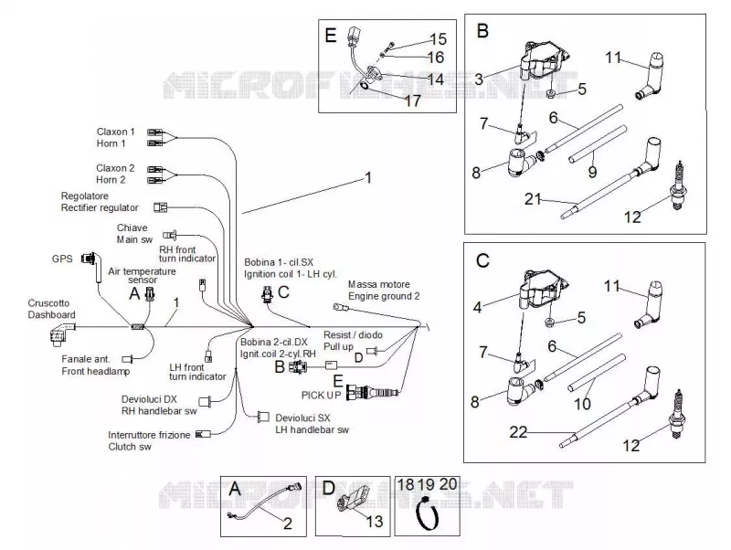Circuit electrique I MOTO GUZZI MOTO-GUZZI-MOTORCYCLES 750 V7 2015  V7 Special