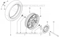 Roue arrière II Chassis 750 guzzi-laverda-scarabeo V7 2012 40