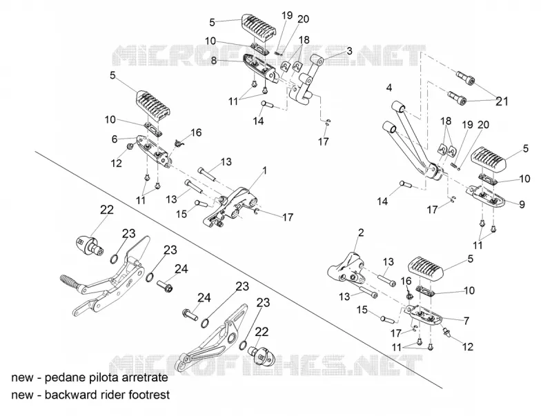 Repose-Pieds MOTO GUZZI MOTO-GUZZI-MOTORCYCLES 850 V9 2016  V9 Roamer
