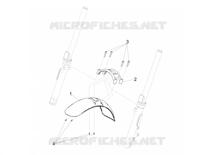 Garde-boue Av.-Embasement MOTO GUZZI MOTO-GUZZI-MOTORCYCLES 850 V9 2017  V9 Roamer