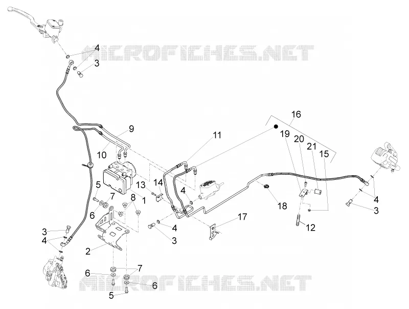 Système frein ABS MOTO GUZZI MOTO-GUZZI-MOTORCYCLES 850 V9 2017  V9 Roamer E4