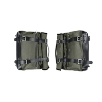 PAIRE DE SACOCHES LATERALES EN TOILE VERTE GUZZI-Moto Guzzi Laverda Scarabeo